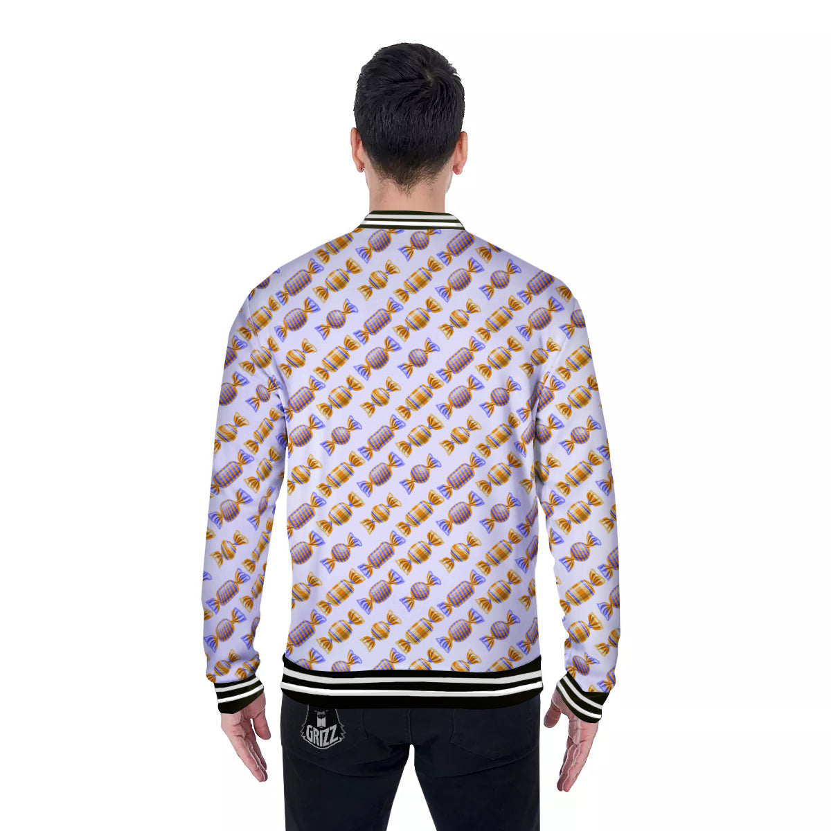 Gummy Yummy Print Pattern Baseball Jacket-grizzshop
