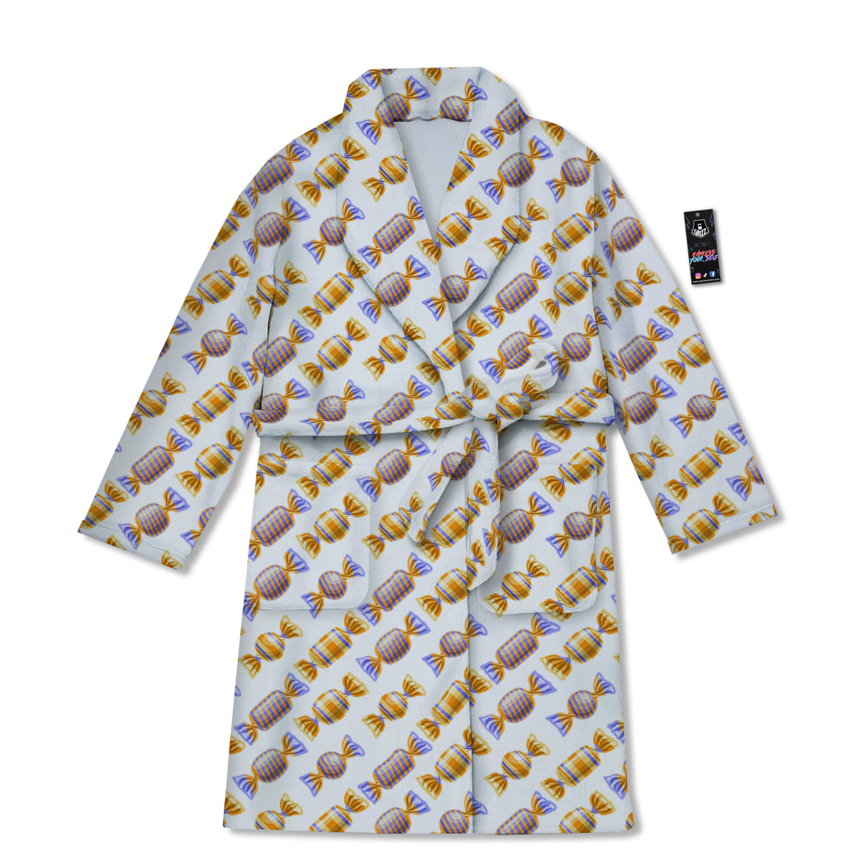 Gummy Yummy Print Pattern Bathrobe-grizzshop