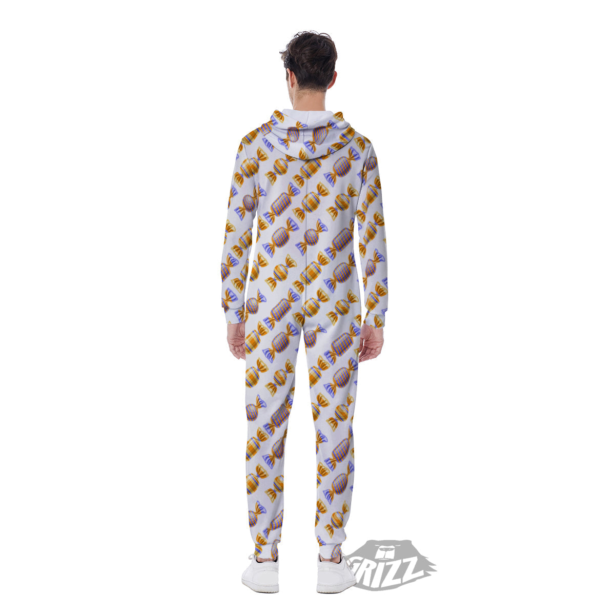 Gummy Yummy Print Pattern Men's Jumpsuit-grizzshop