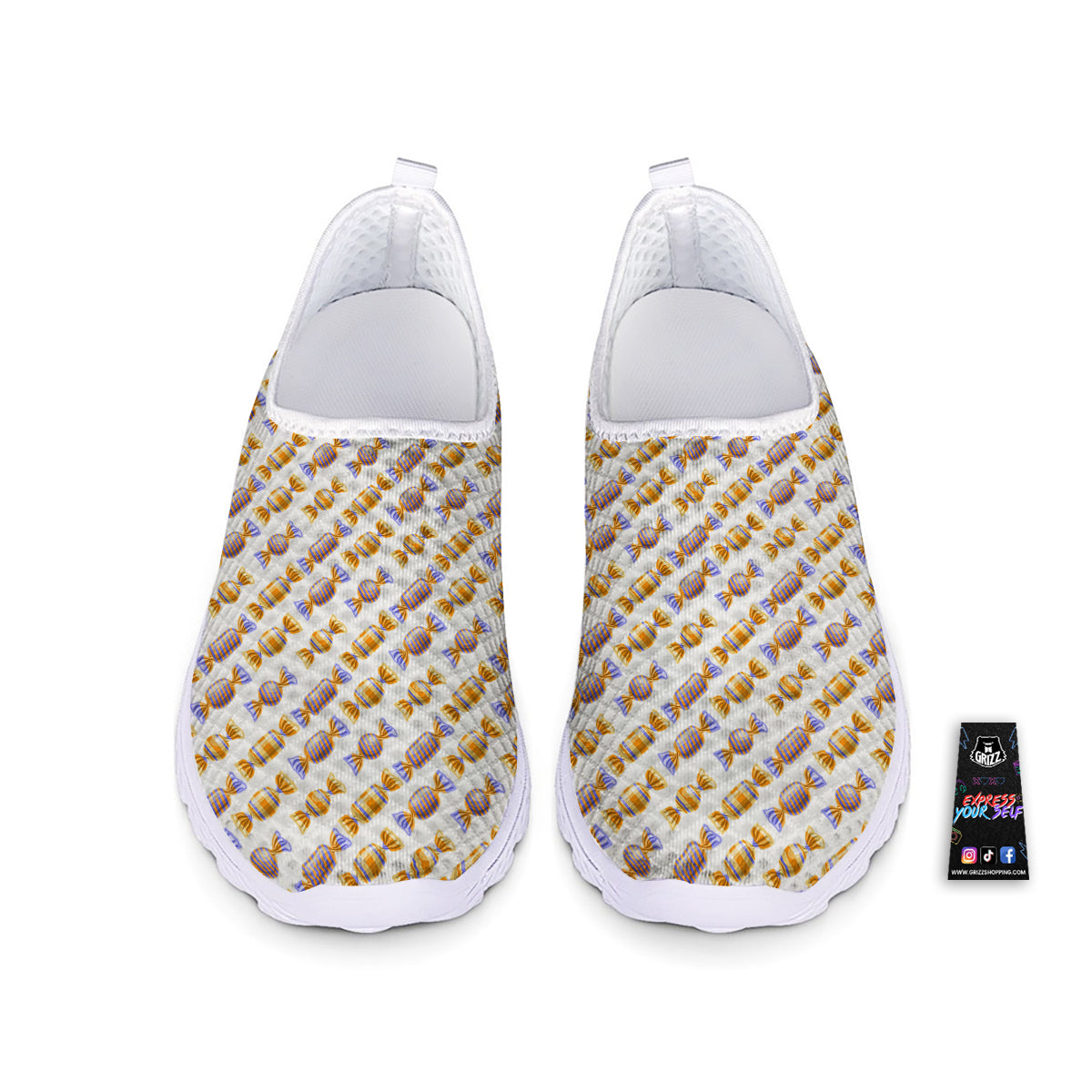 Gummy Yummy Print Pattern Nurse Shoes-grizzshop