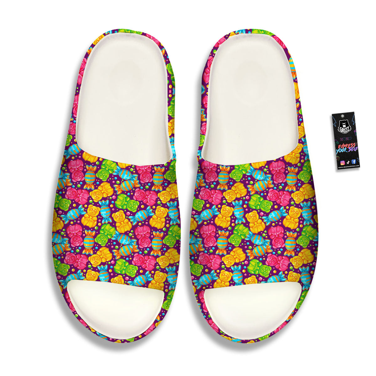 Gummy Colorful Print Sandals-grizzshop