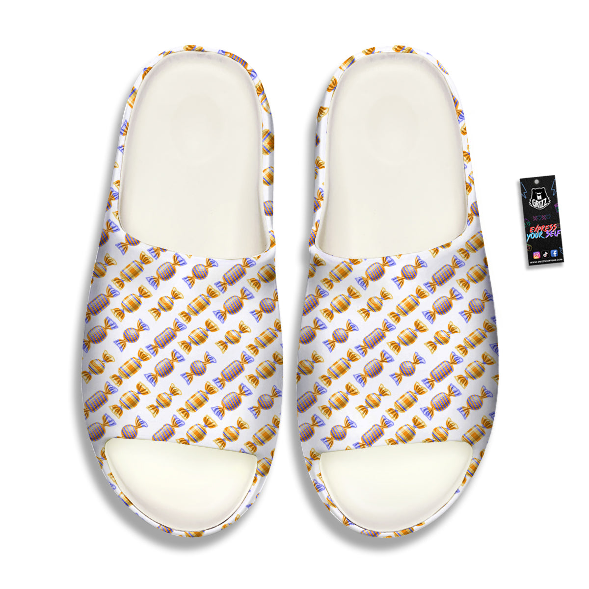 Gummy Yummy Print Pattern Sandals-grizzshop