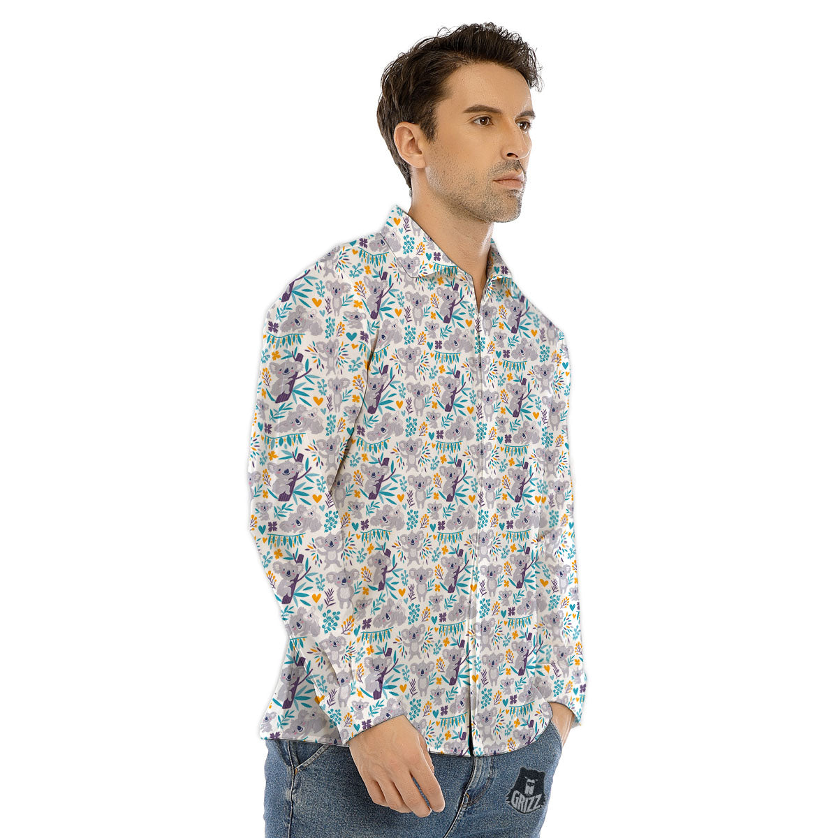 Guns Game Colorful Print Pattern Men's Dress Shirts-grizzshop