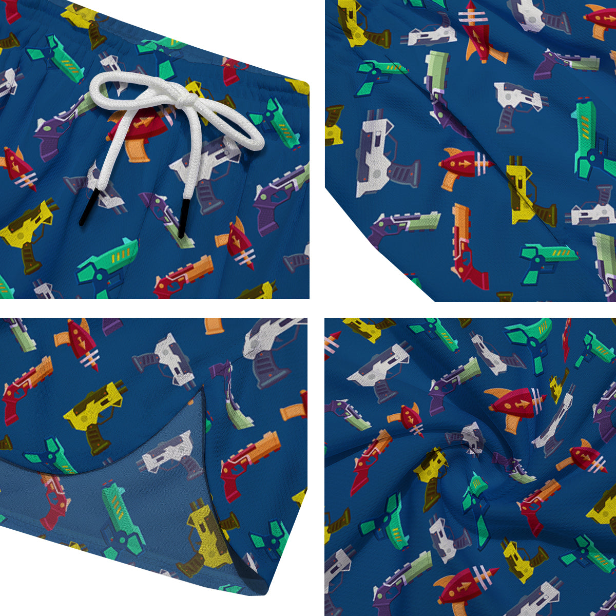 Guns Game Colorful Print Pattern Men's Running Shorts-grizzshop