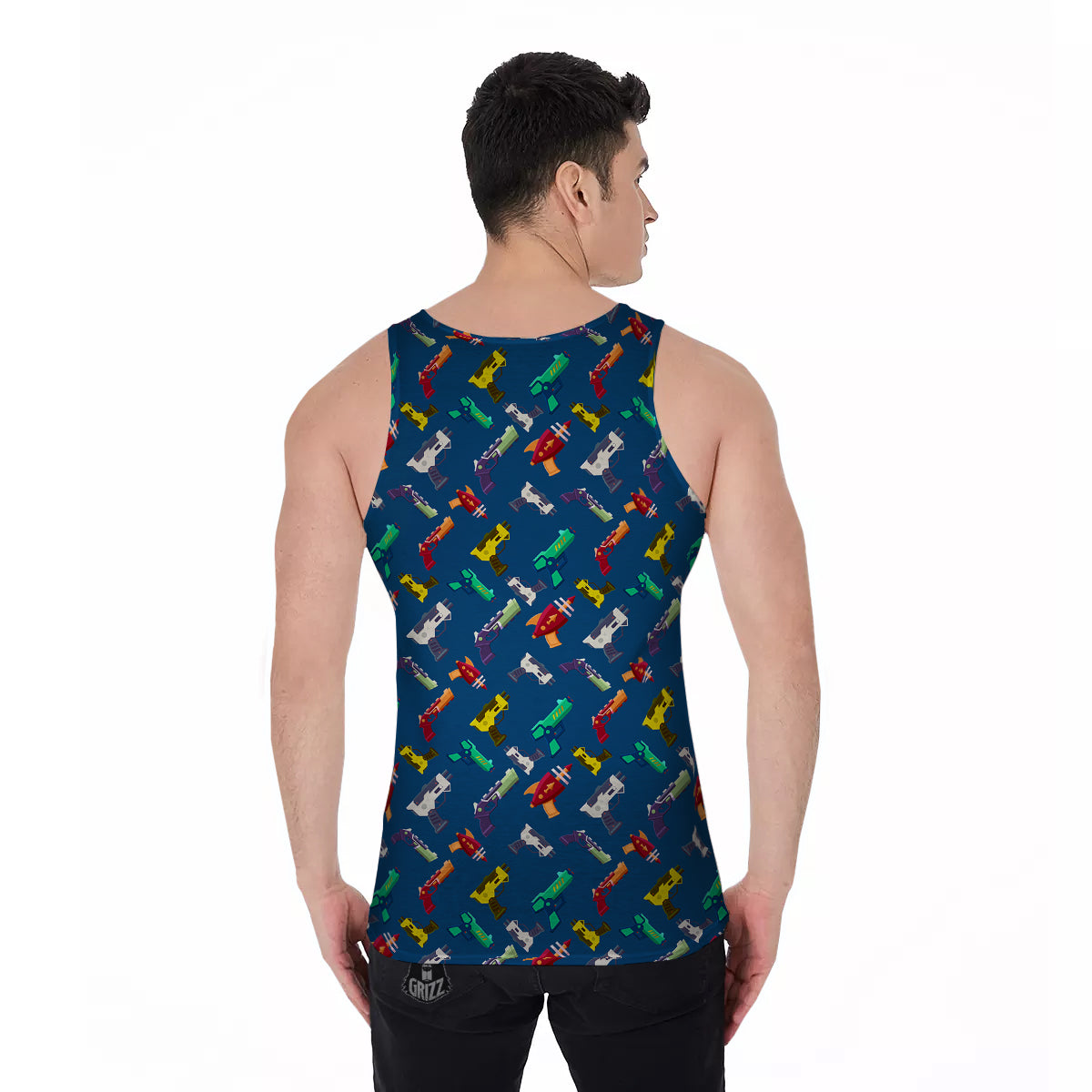 Guns Game Colorful Print Pattern Men's Tank Top-grizzshop
