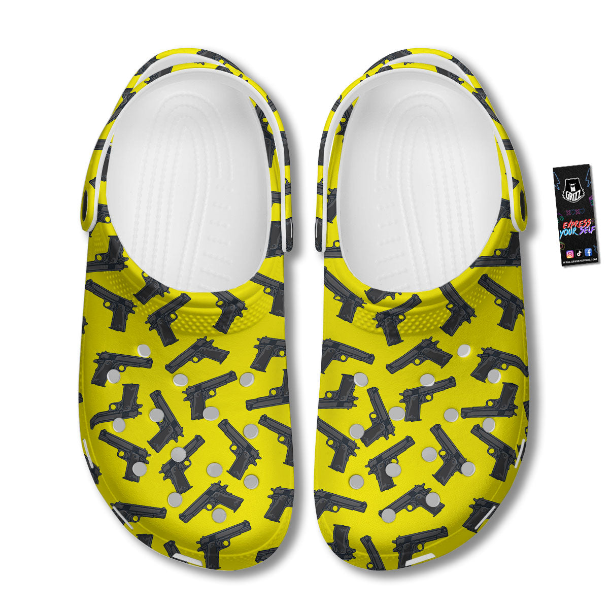 Guns Military Print Pattern Clog-grizzshop