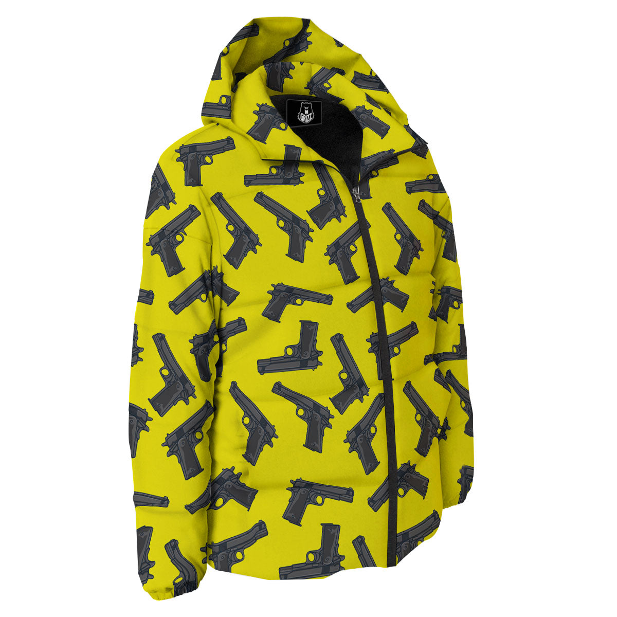 Guns Military Print Pattern Down Jacket-grizzshop