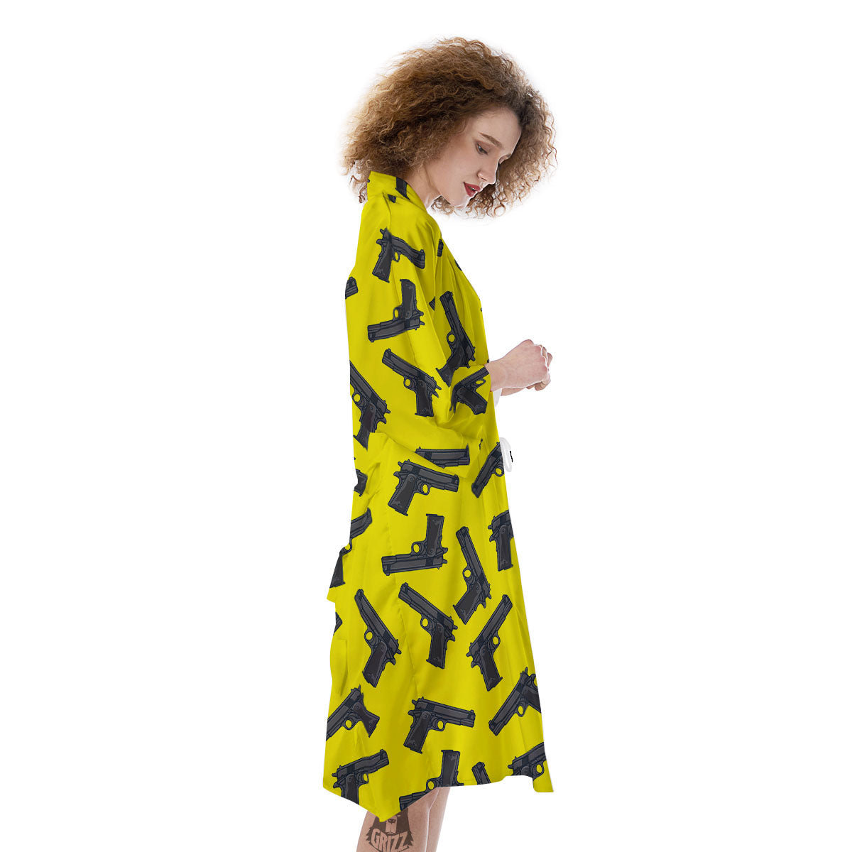 Guns Military Print Pattern Kimono-grizzshop