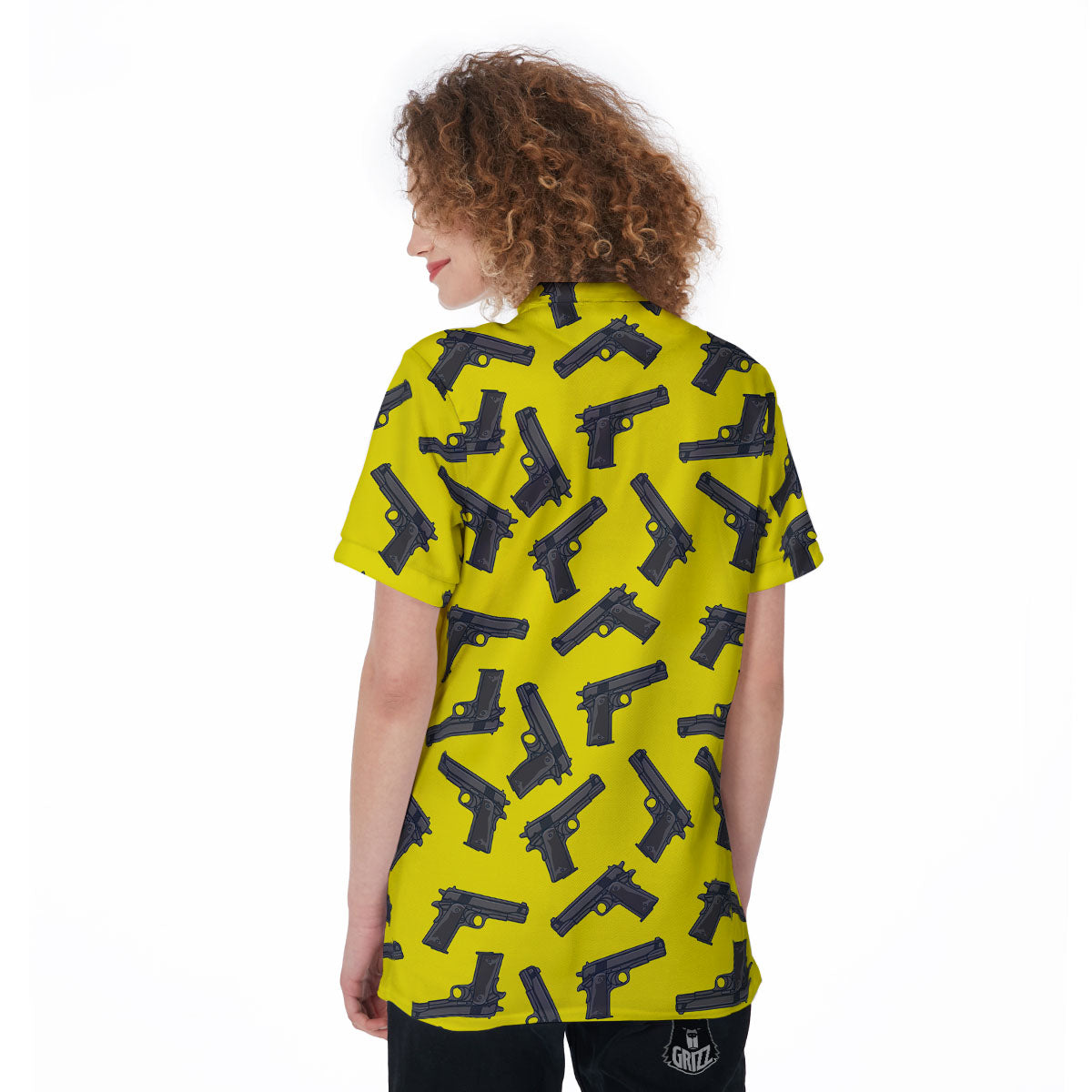 Guns Military Print Pattern Women's Golf Shirts-grizzshop