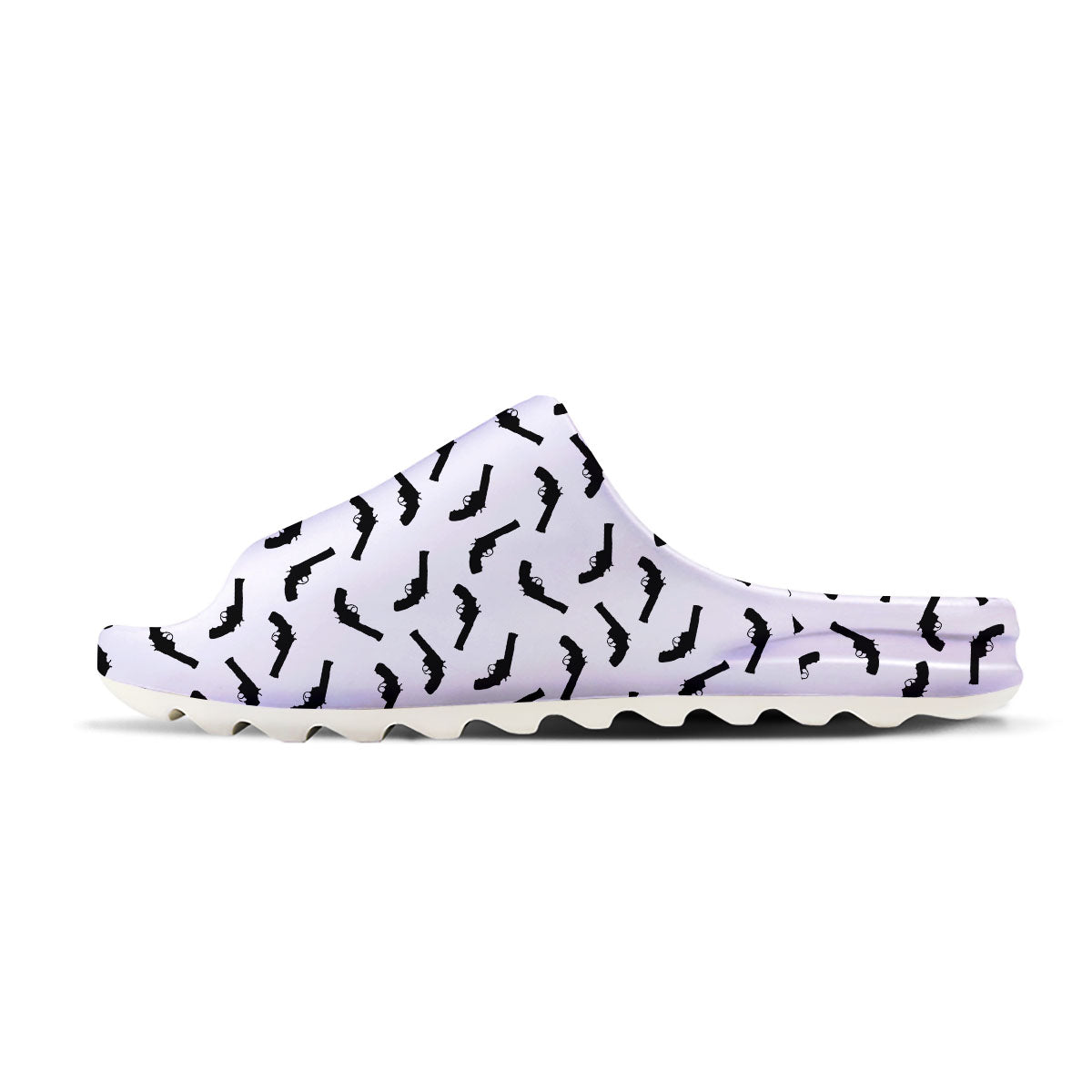 Guns White And Black Print Pattern Sandals-grizzshop