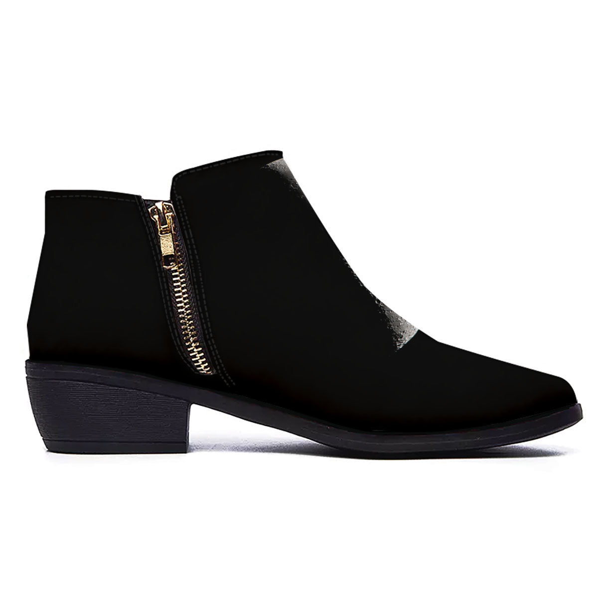 Half Moon Print Ankle Boots-grizzshop
