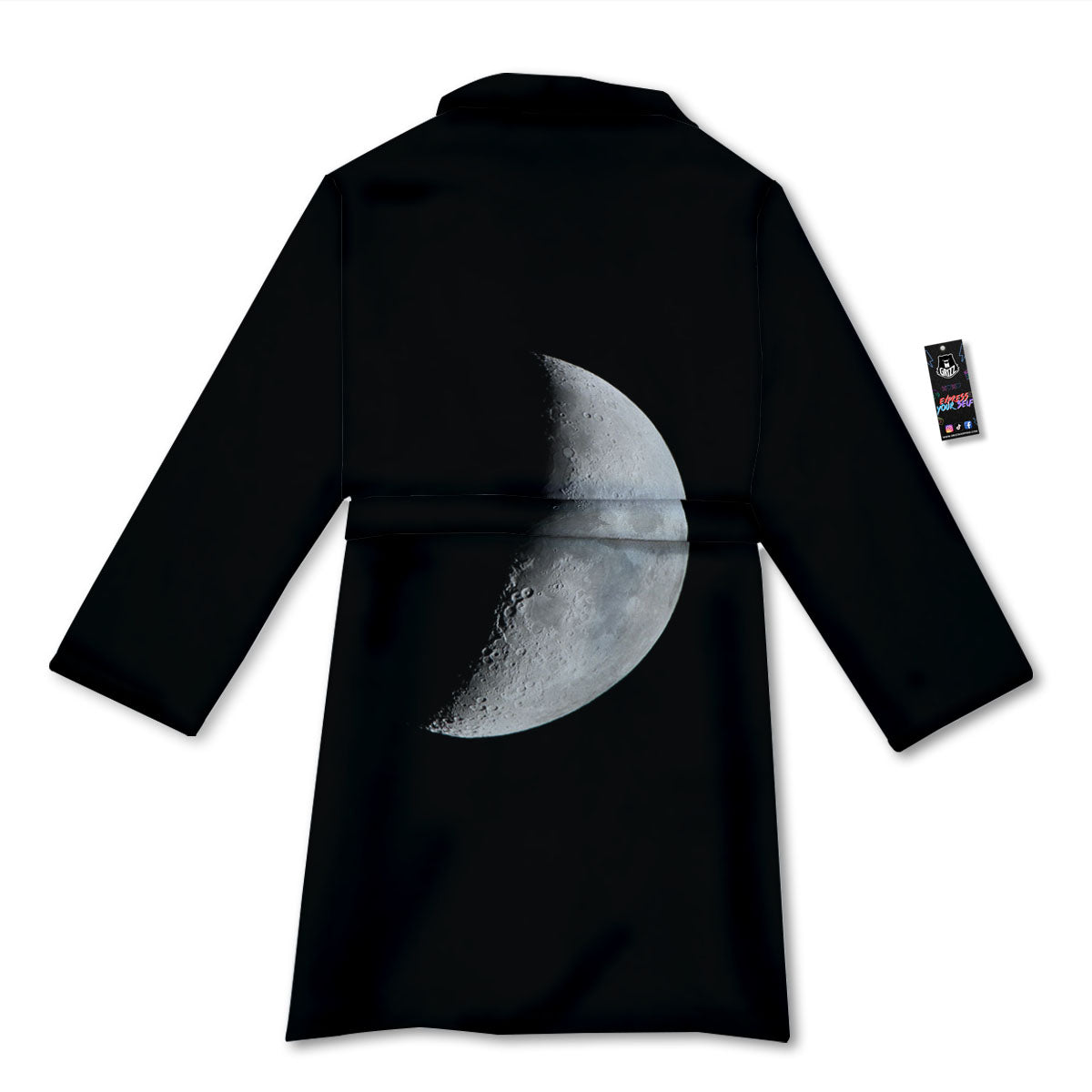 Half Moon Print Bathrobe-grizzshop