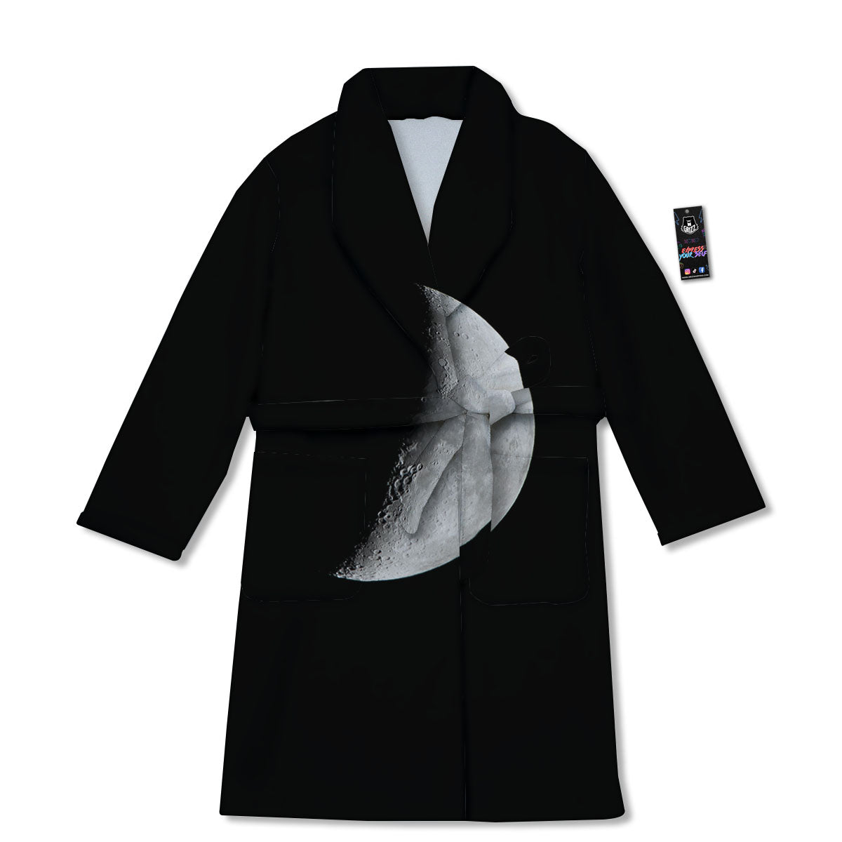 Half Moon Print Bathrobe-grizzshop