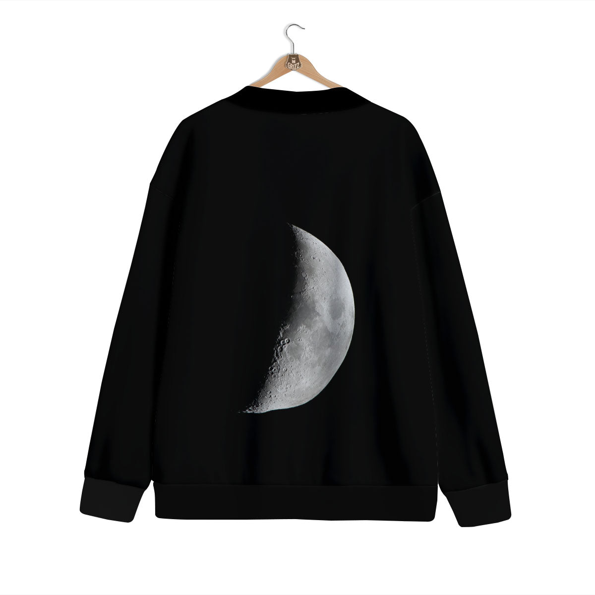 Half Moon Print Cardigan-grizzshop