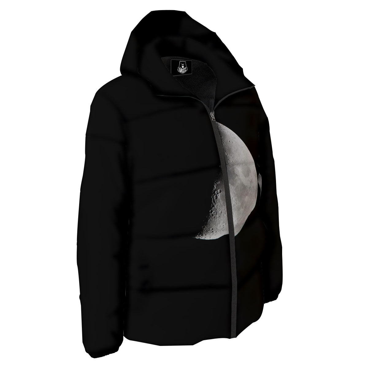 Half Moon Print Down Jacket-grizzshop