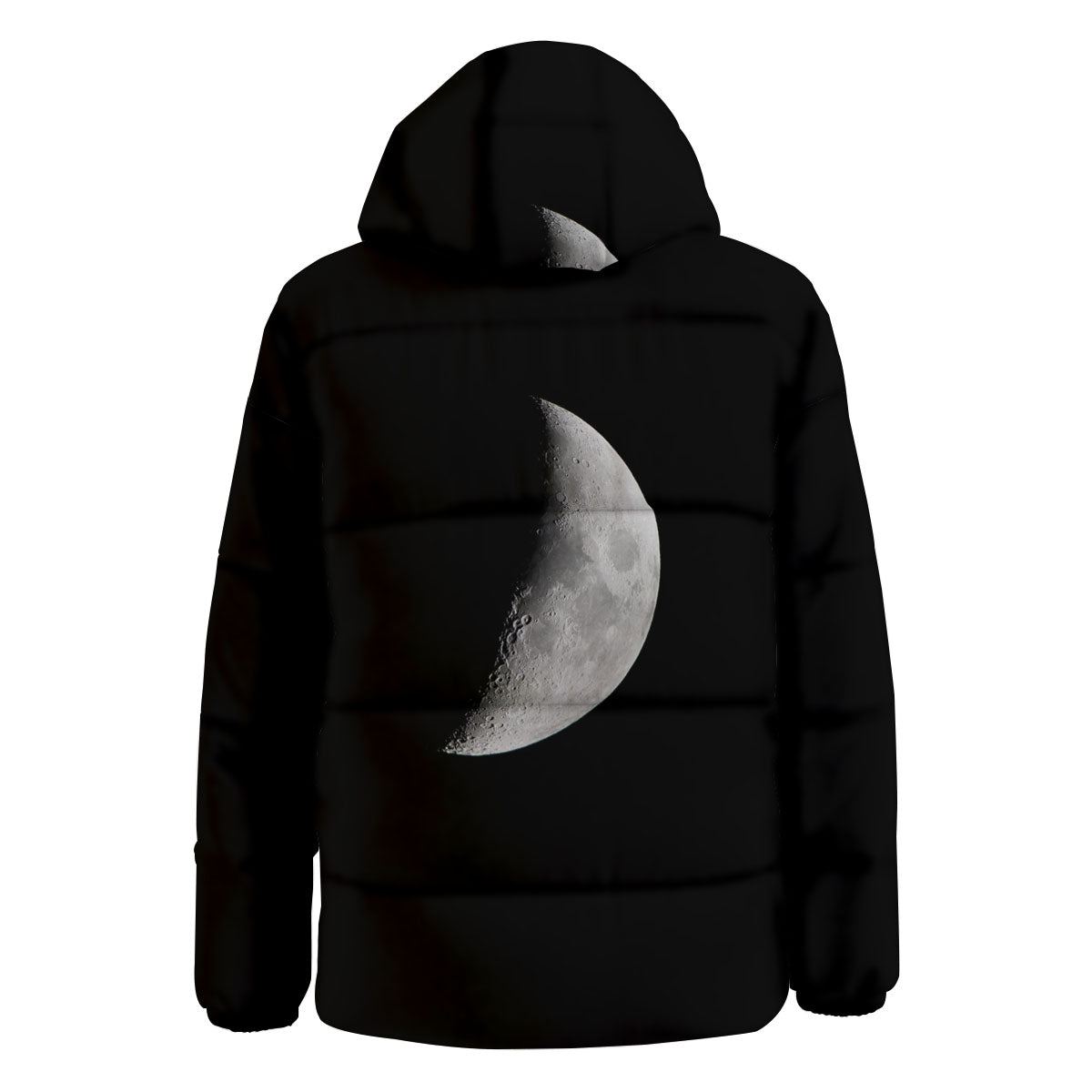 Half Moon Print Down Jacket-grizzshop