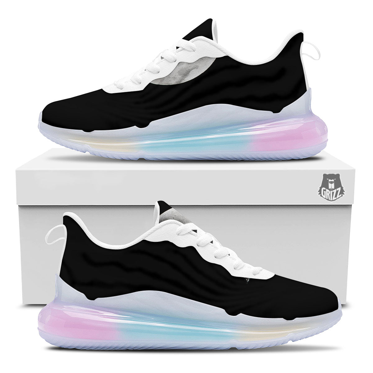 Half Moon Print Running Sneakers-grizzshop