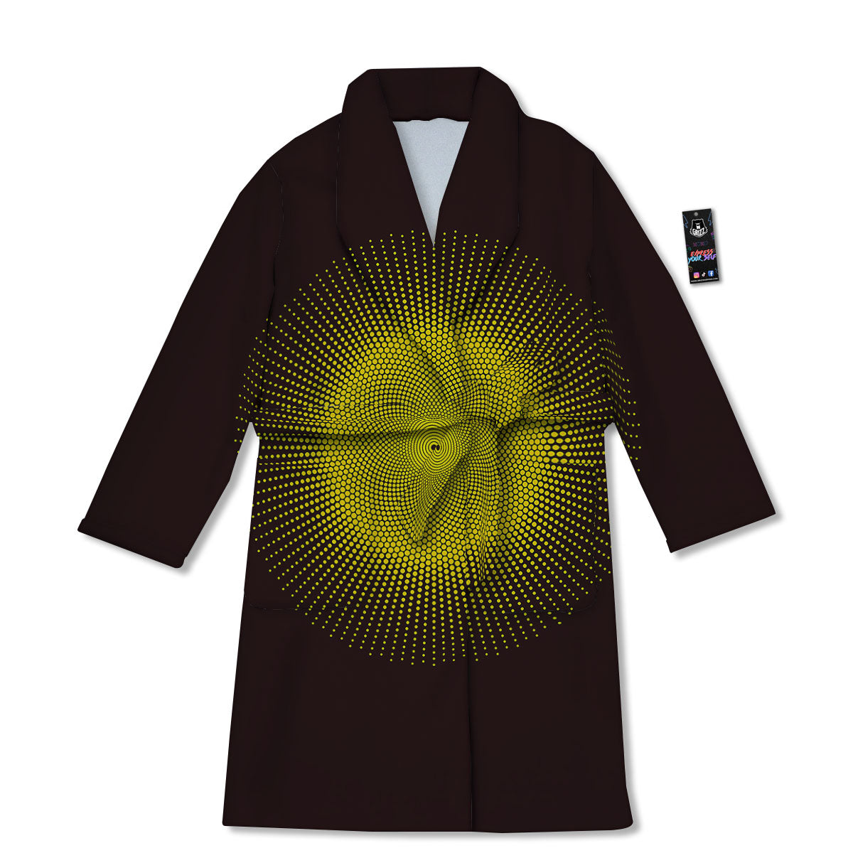 Halftone Sun Dot Print Bathrobe-grizzshop