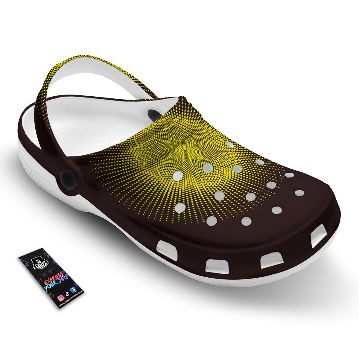 Halftone Sun Dot Print Clog-grizzshop