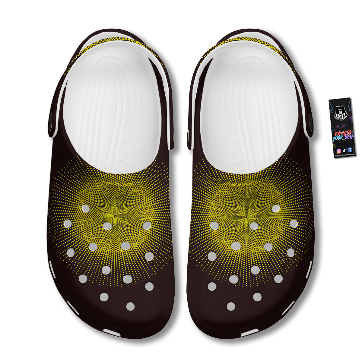 Halftone Sun Dot Print Clog-grizzshop