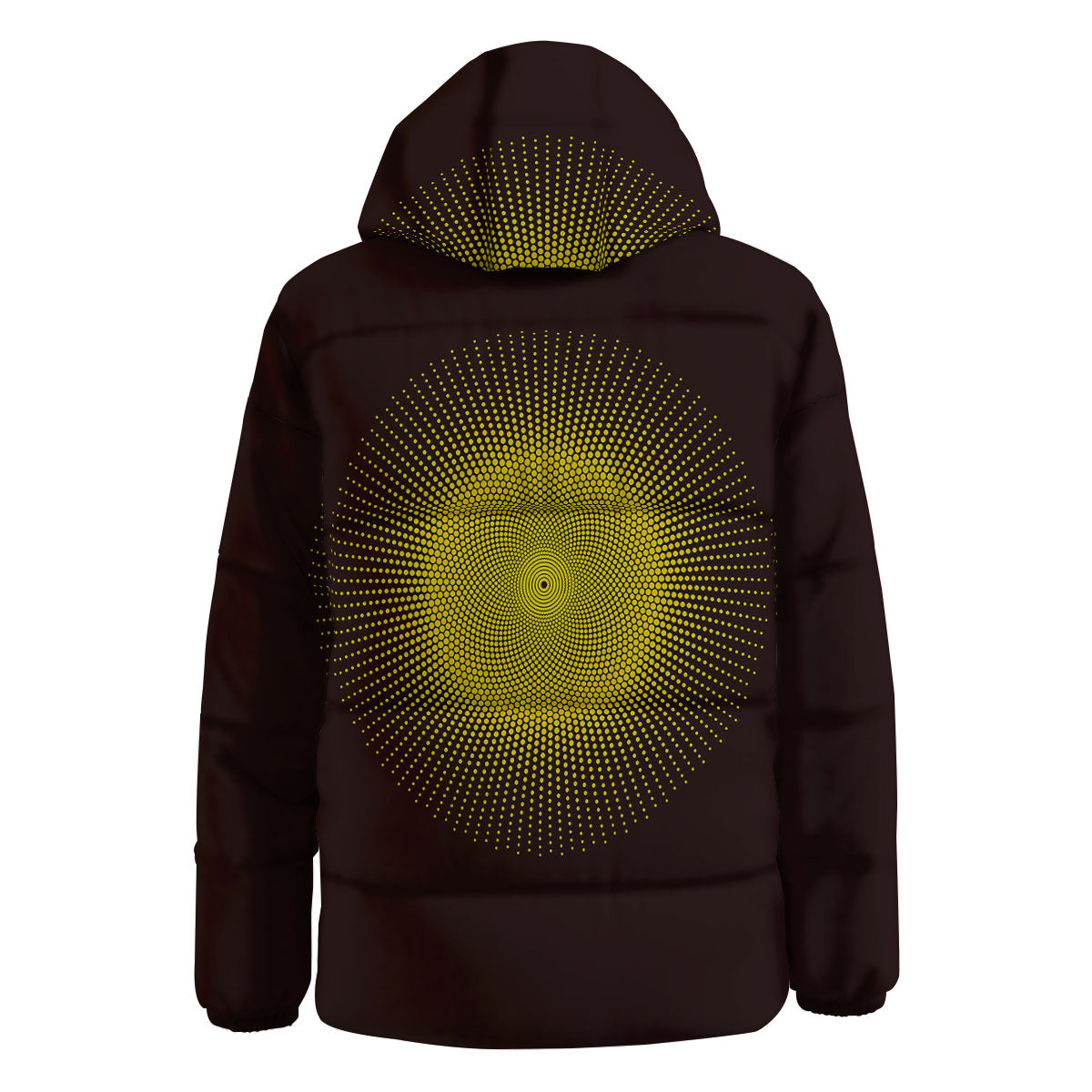Halftone Sun Dot Print Down Jacket-grizzshop