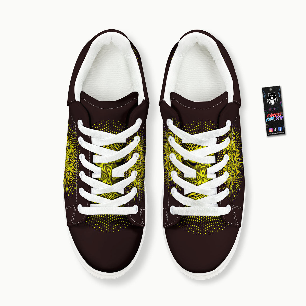 Halftone Sun Dot Print Platform Shoes-grizzshop