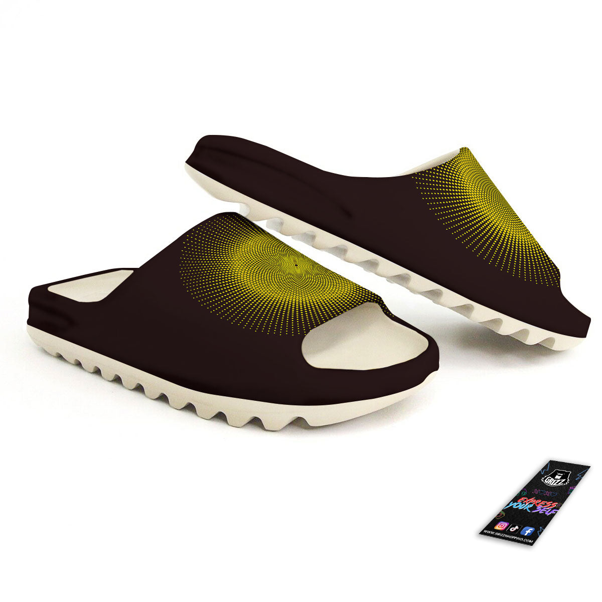 Halftone Sun Dot Print Sandals-grizzshop