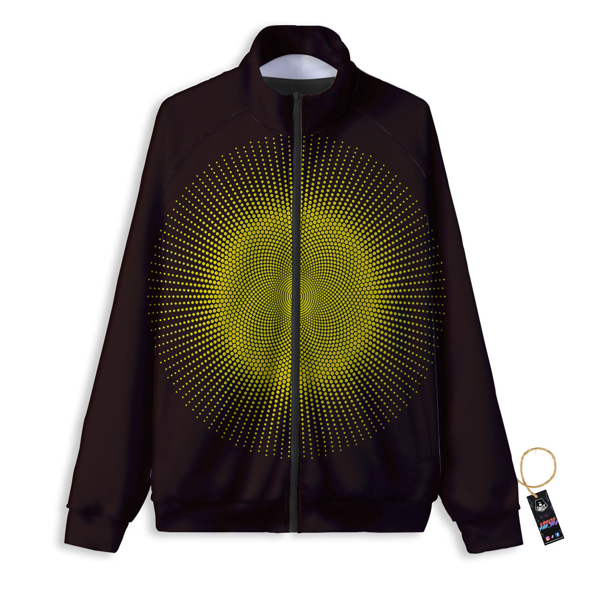 Halftone Sun Dot Print Track Jacket-grizzshop