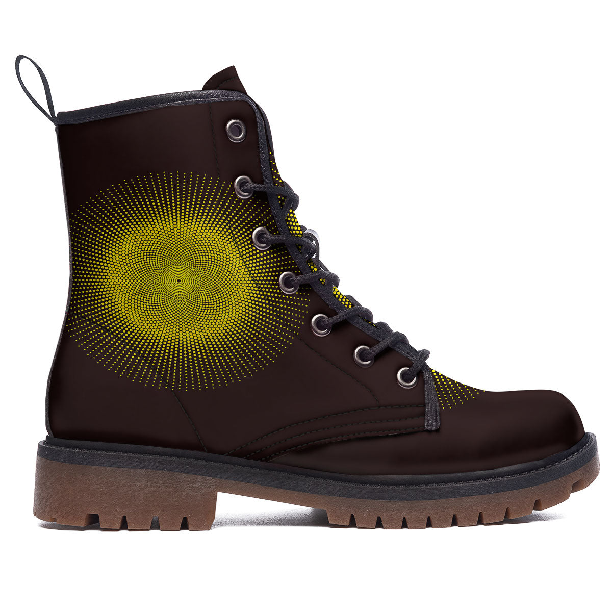 Halftone Sun Dot Print Work Boots-grizzshop
