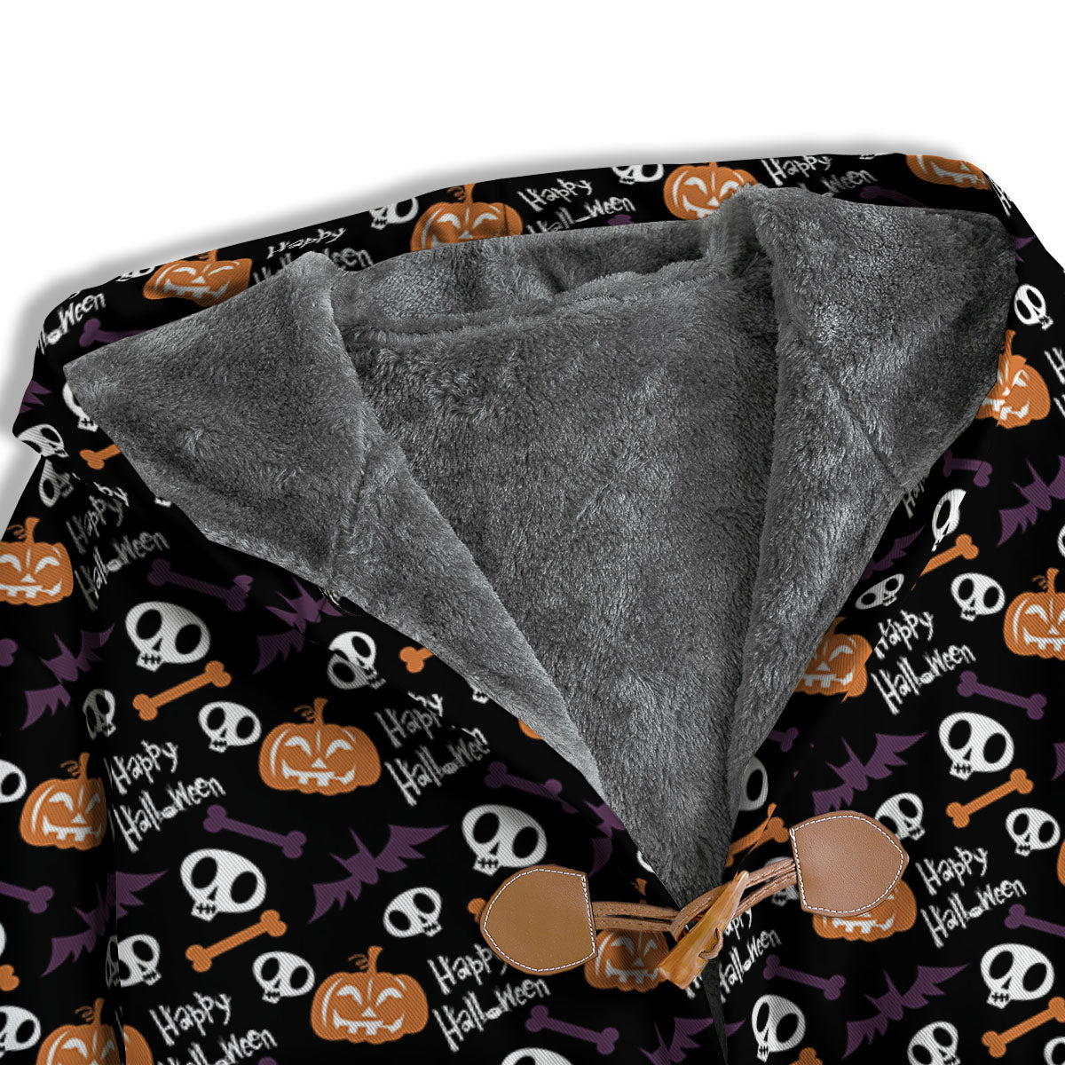Halloween Black And Orange Print Pattern Men's Windbreaker Jacket-grizzshop