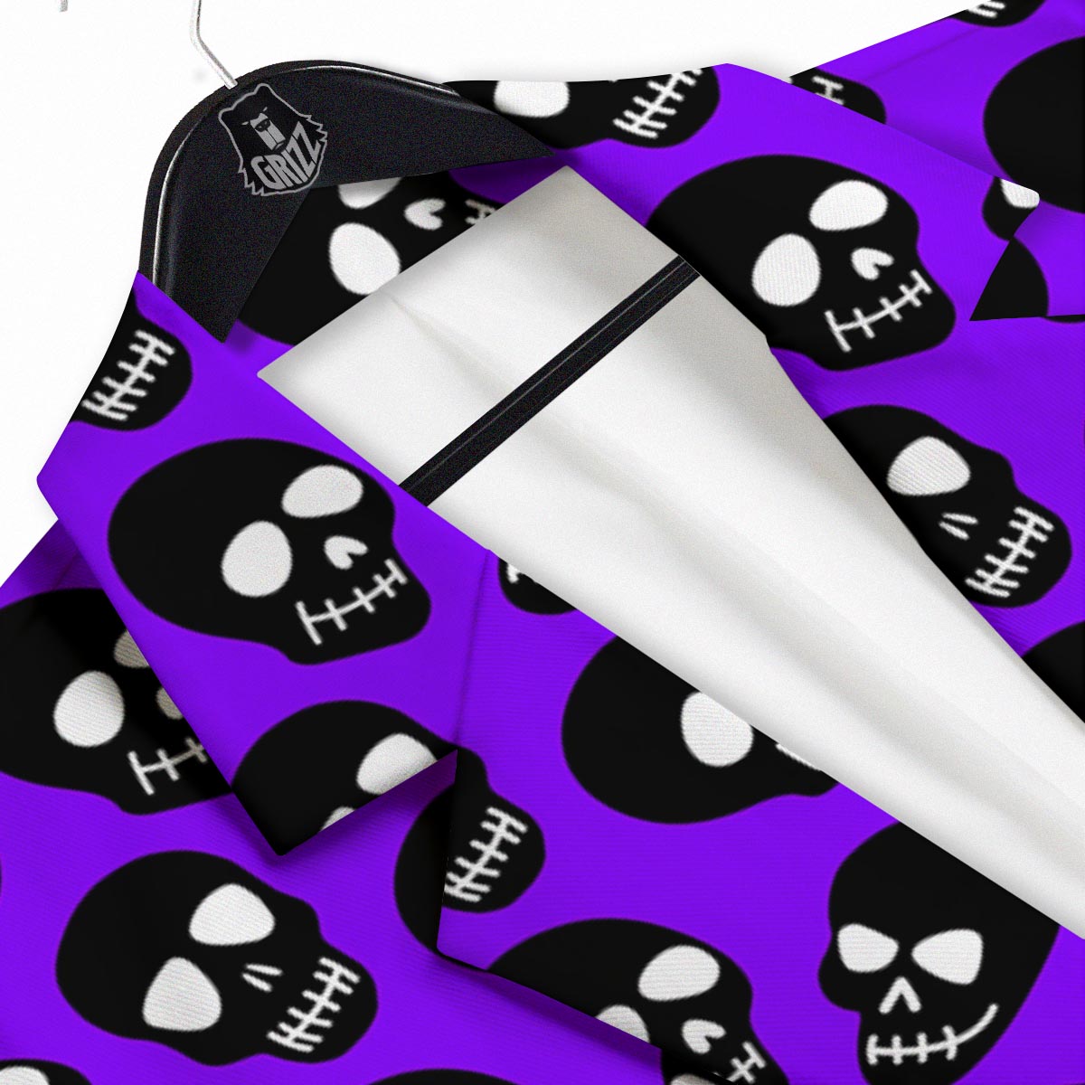 Halloween Black And Purple Print Pattern Men's Sport Coat-grizzshop