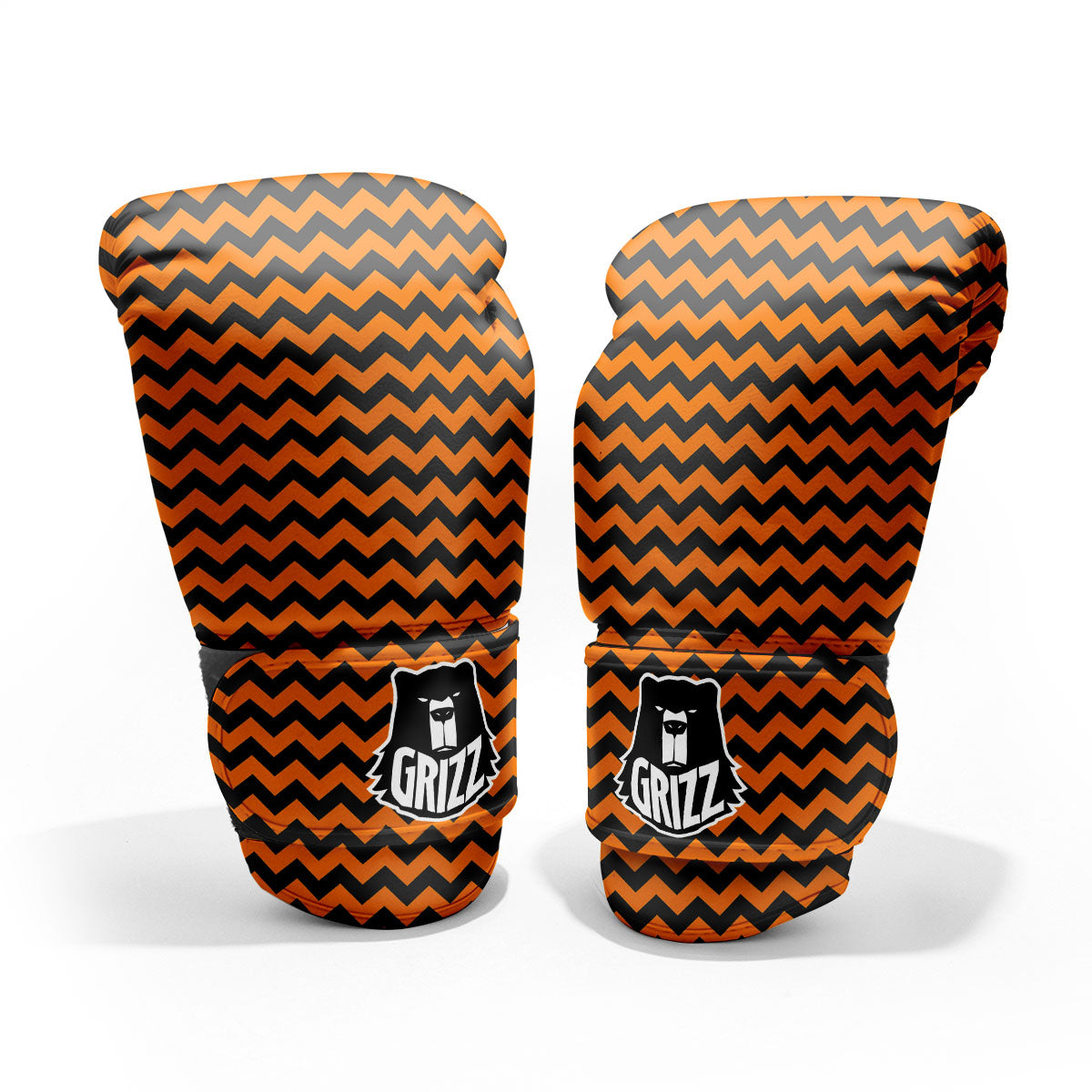 Halloween Chevron Orange Print Pattern Pro Boxing Glove