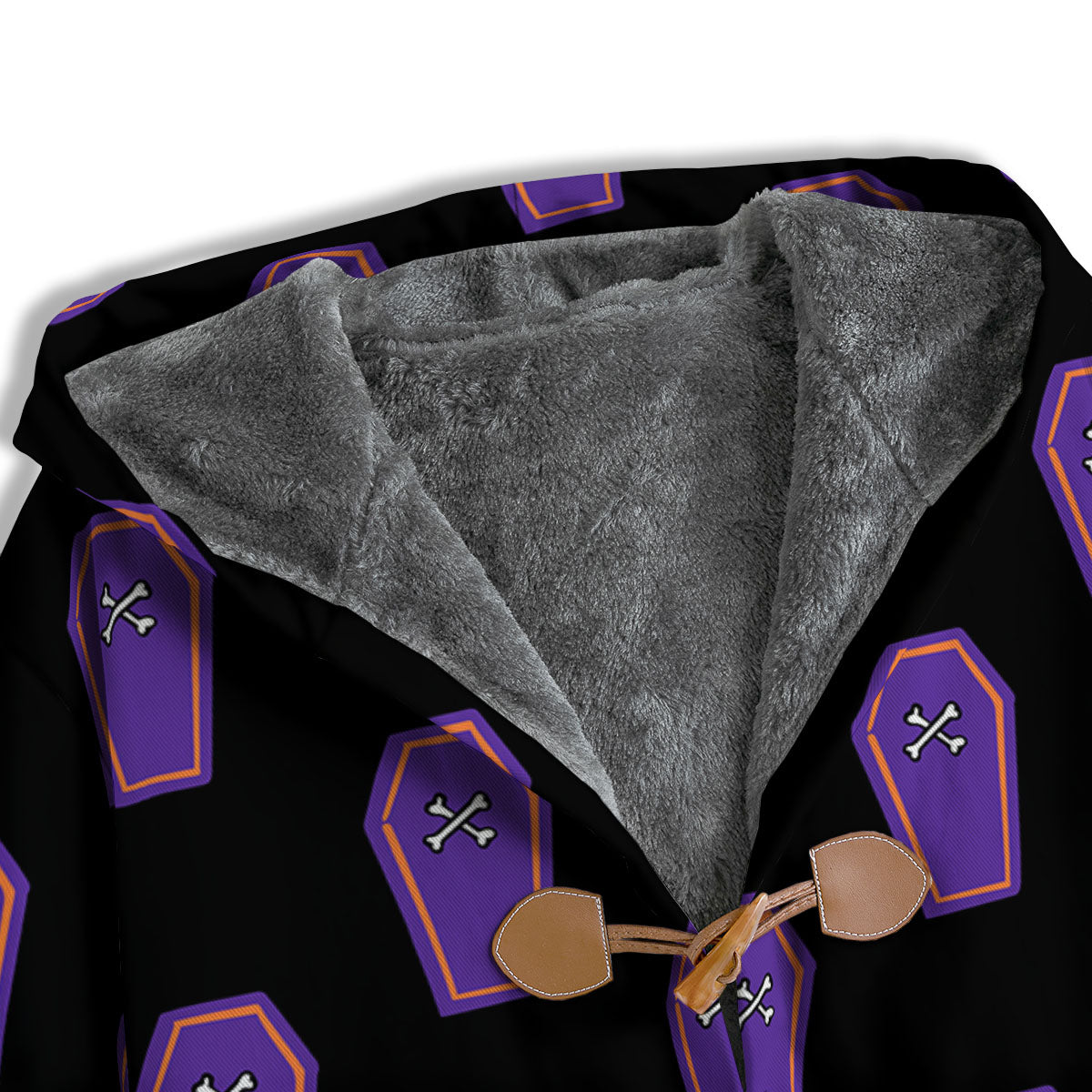 Halloween Coffin Purple Print Pattern Men's Windbreaker Jacket-grizzshop