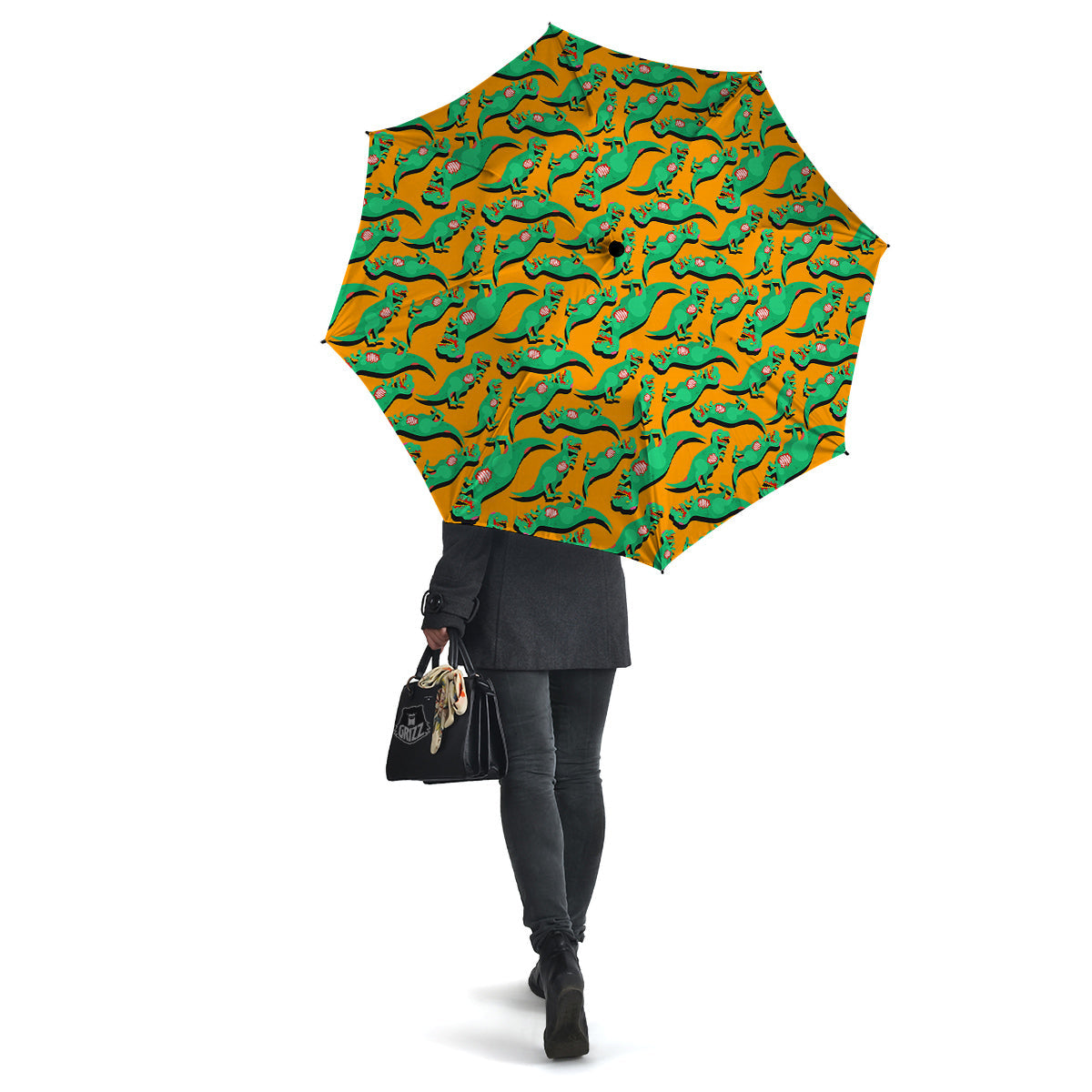 Halloween Cute Dino Print Pattern Umbrella-grizzshop