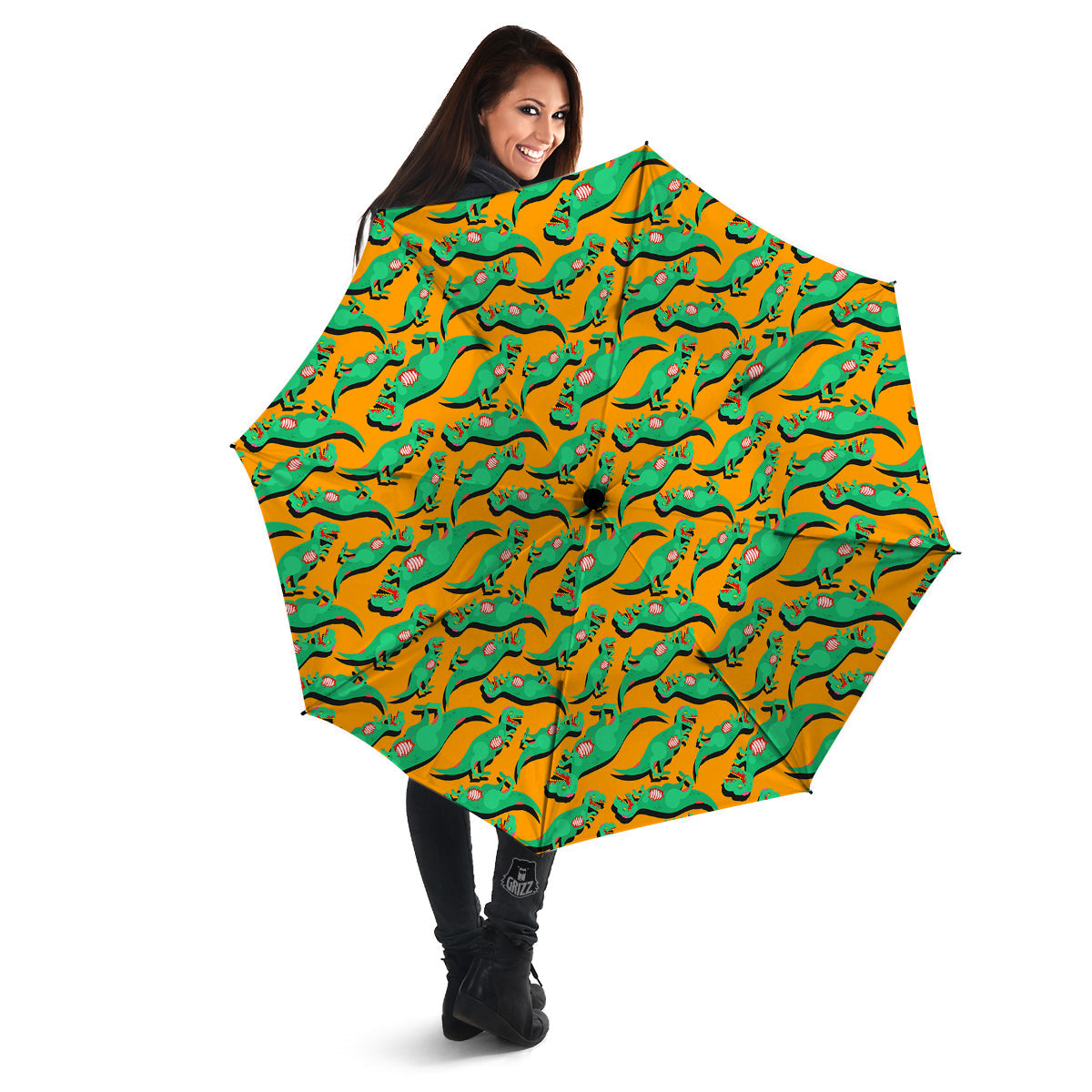 Halloween Cute Dino Print Pattern Umbrella-grizzshop
