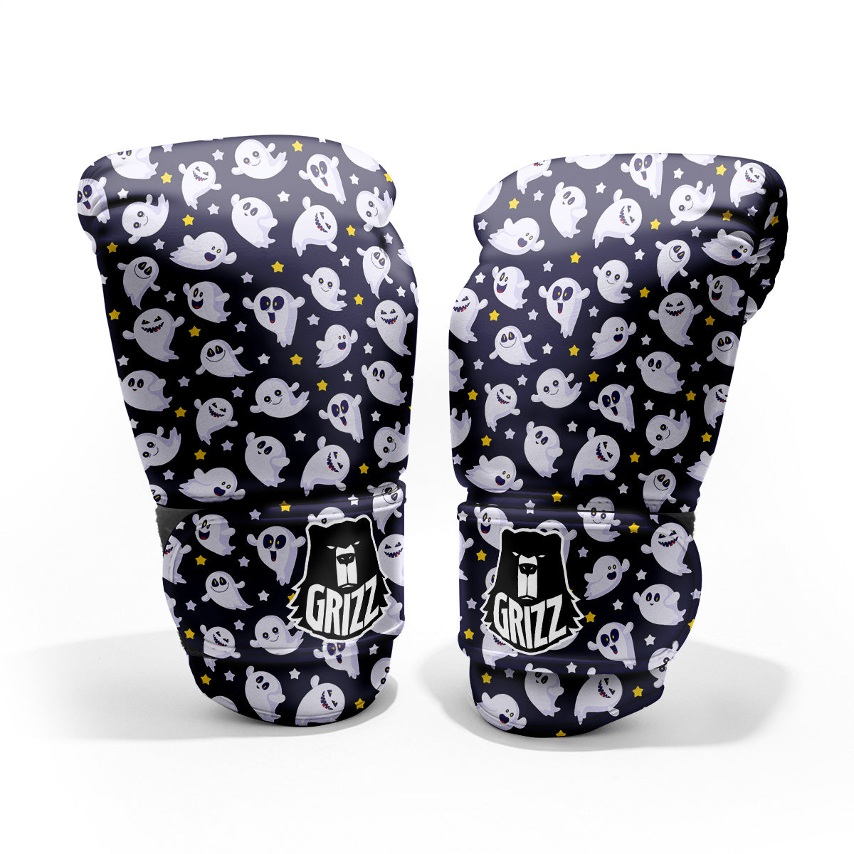 Halloween Cute Ghost Emoji Print Pattern Pro Boxing Glove