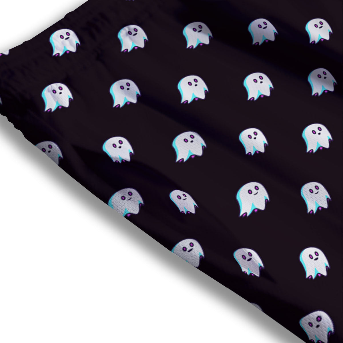 Halloween Ghost Little Print Pattern Mesh Shorts