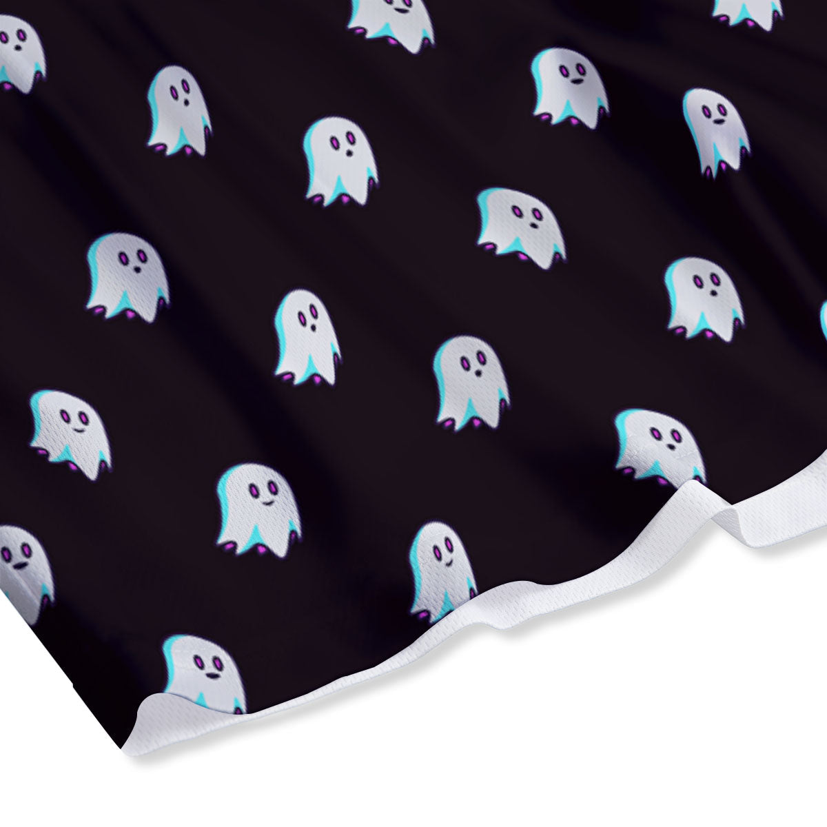 Halloween Ghost Little Print Pattern Mesh Shorts