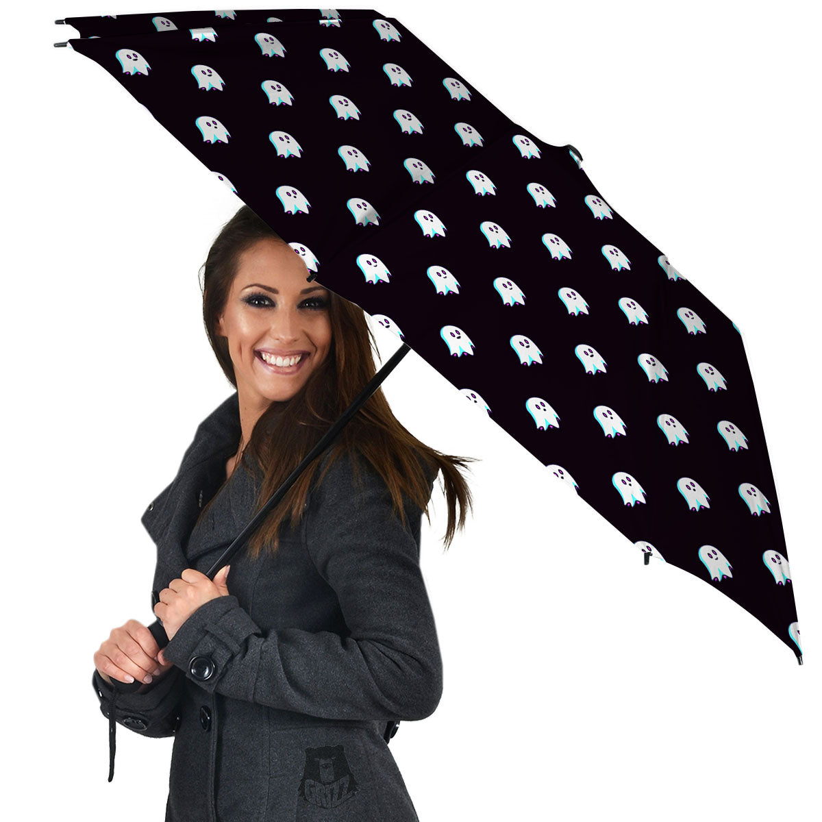Halloween Ghost Little Print Pattern Umbrella-grizzshop
