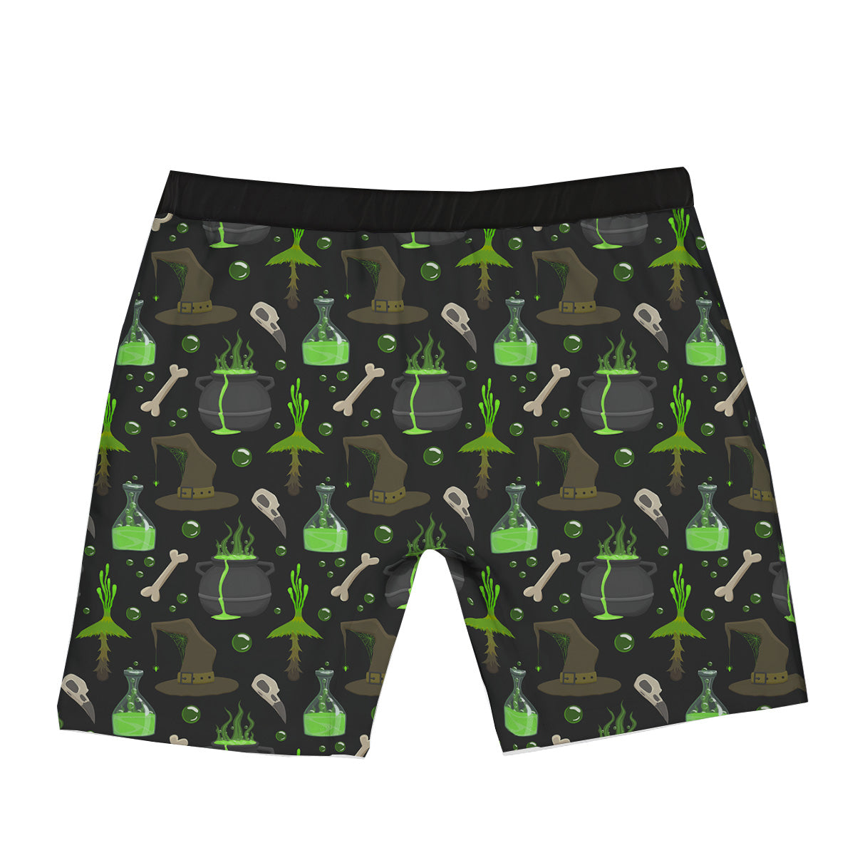 Halloween Green Poison Witch Print Pattern Boxer Briefs-grizzshop