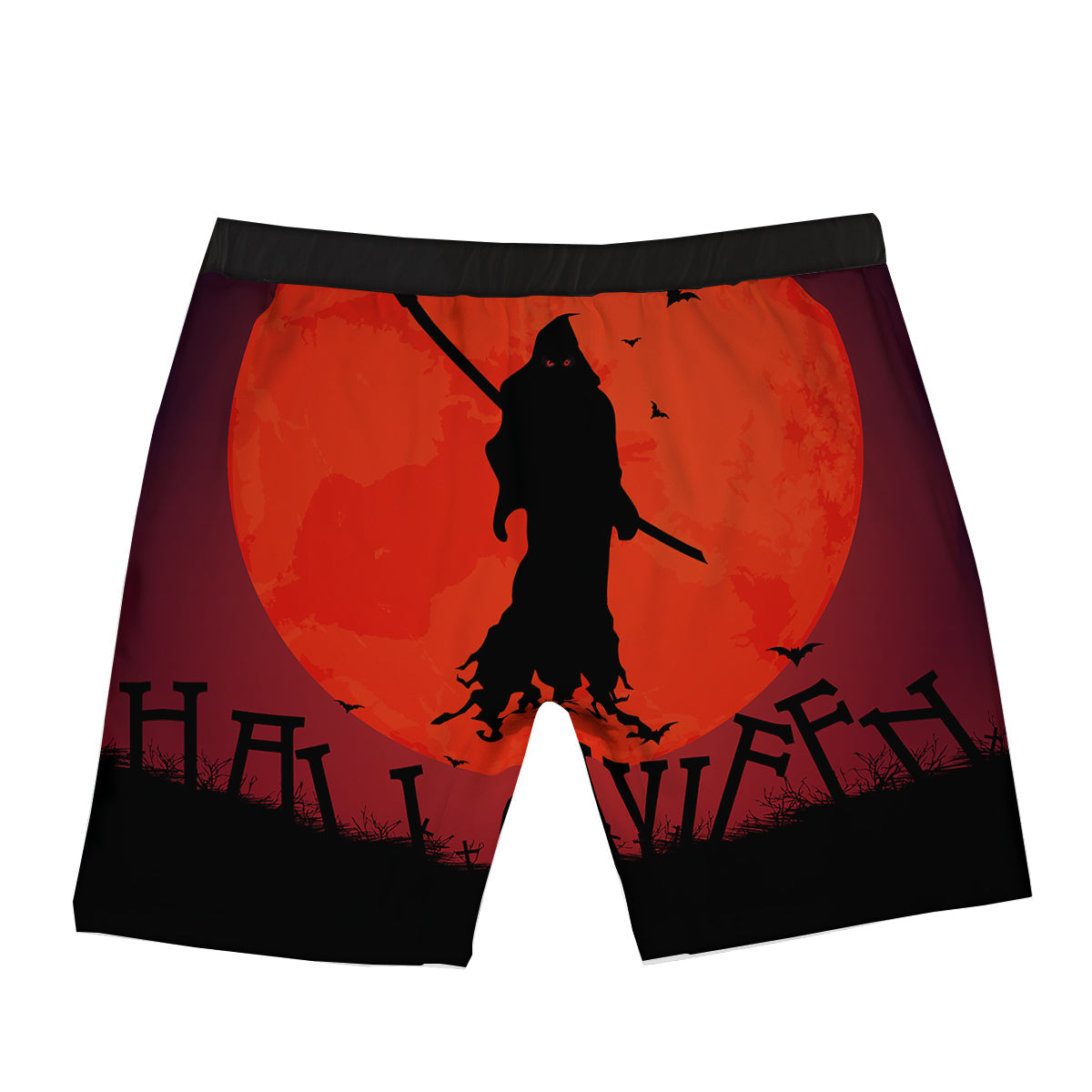 Halloween Grim Reaper Print Boxer Briefs-grizzshop