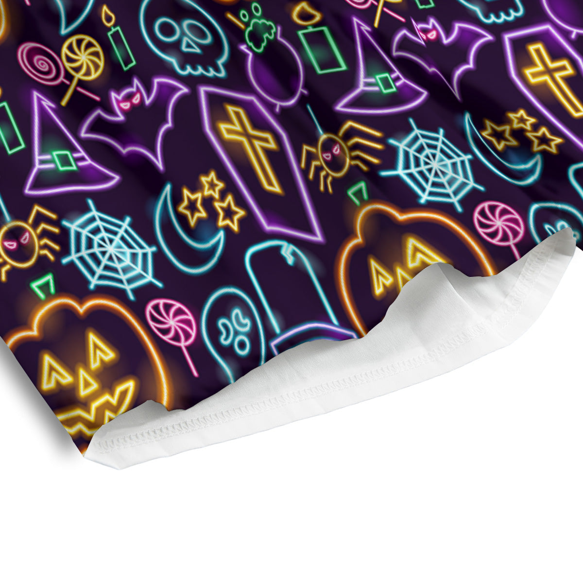 Halloween Neon Cute Print Pattern Men's Athletic Shorts