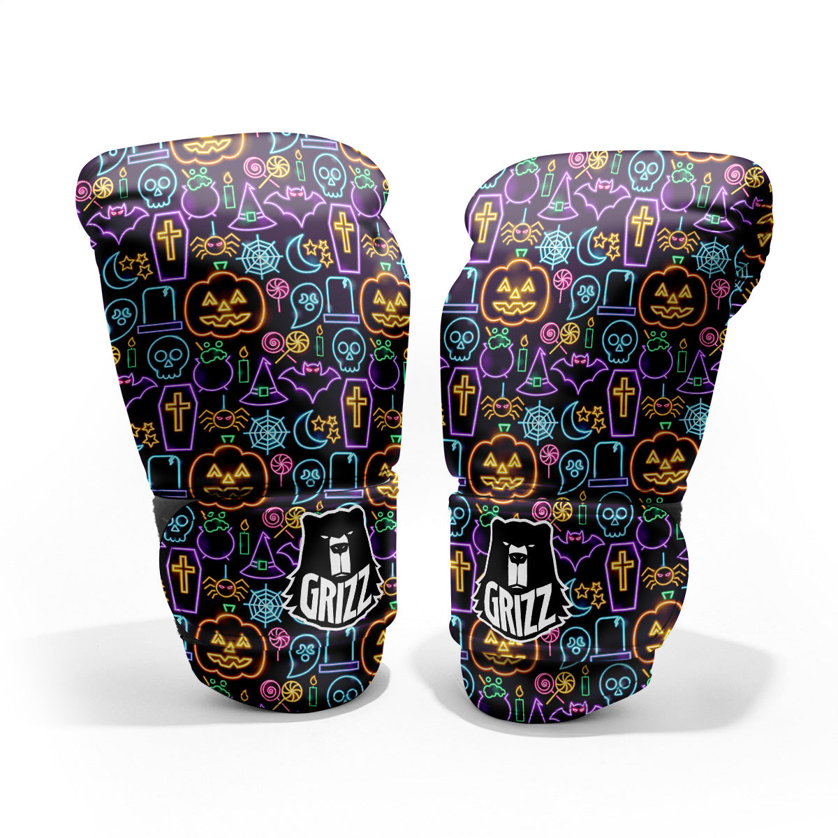 Halloween Neon Cute Print Pattern Pro Boxing Glove