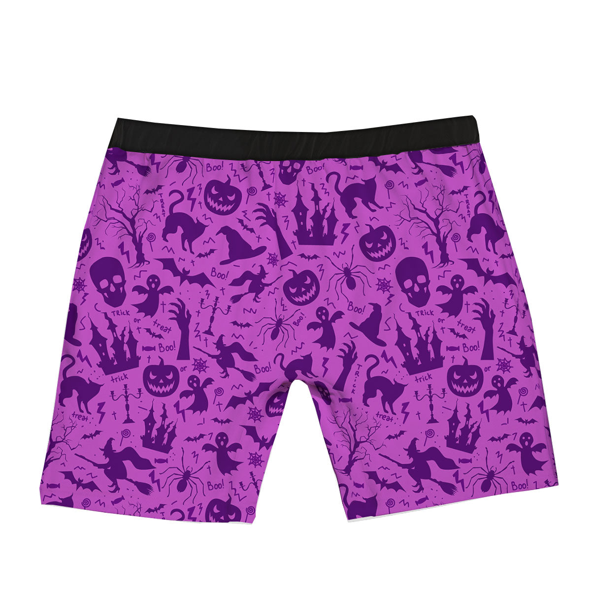 Halloween Purple Print Pattern Boxer Briefs-grizzshop