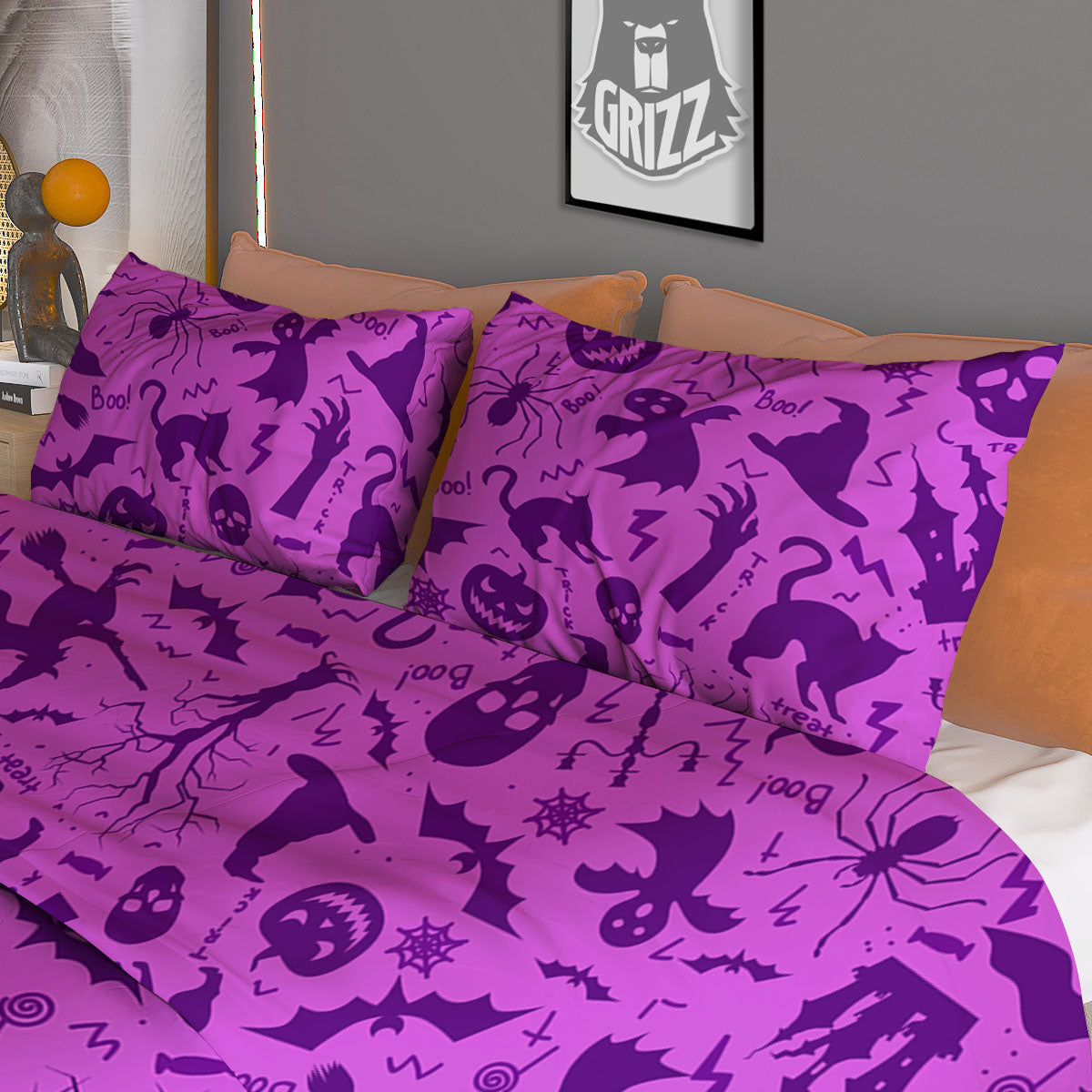 Green Leaves Tropical Print Pattern Duvet Cover Bedding Set