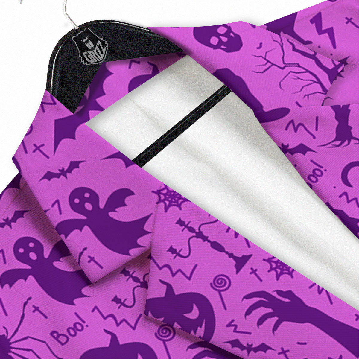 Halloween Purple Print Pattern Men's Sport Coat-grizzshop