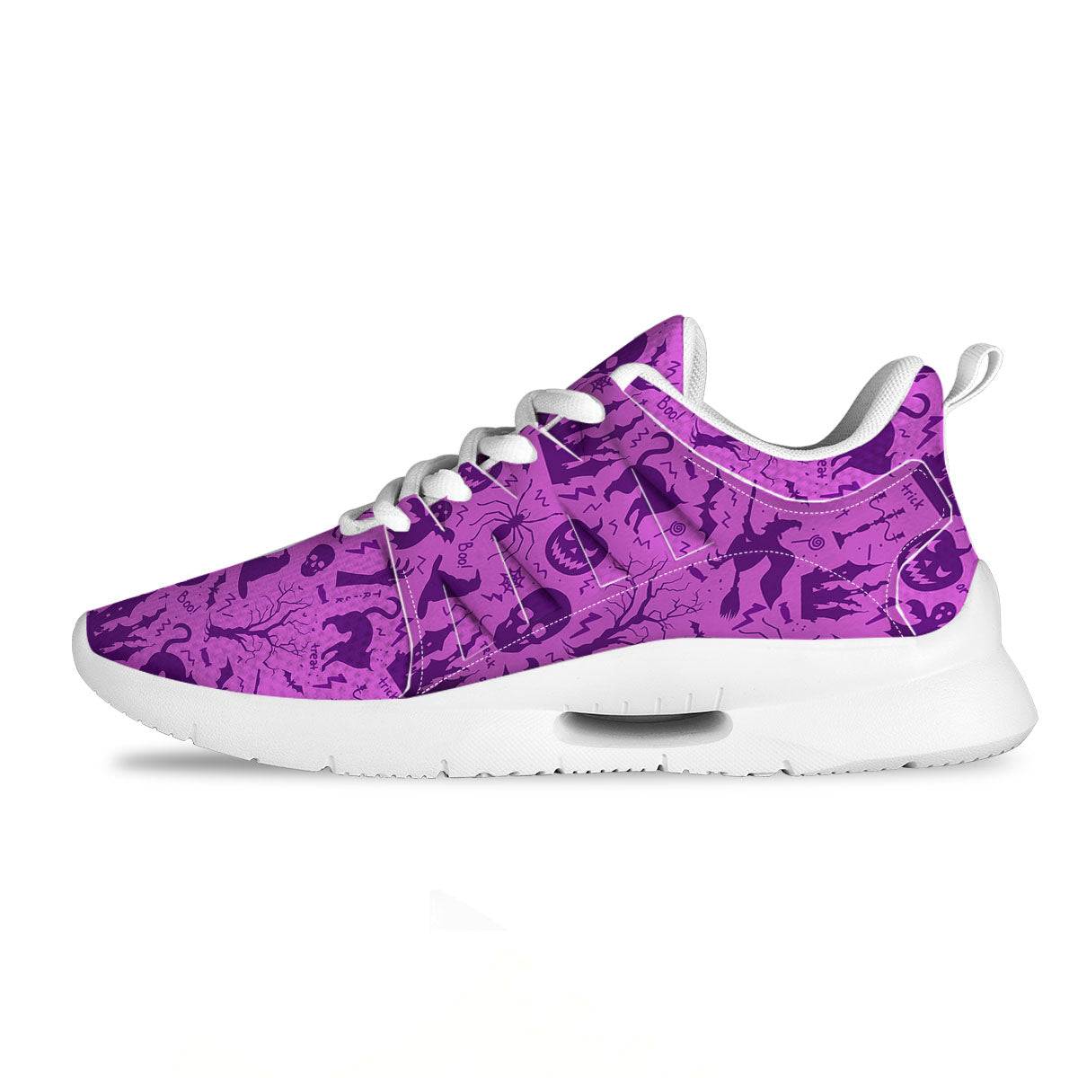 Halloween Purple Print Pattern Tennis Shoes-grizzshop