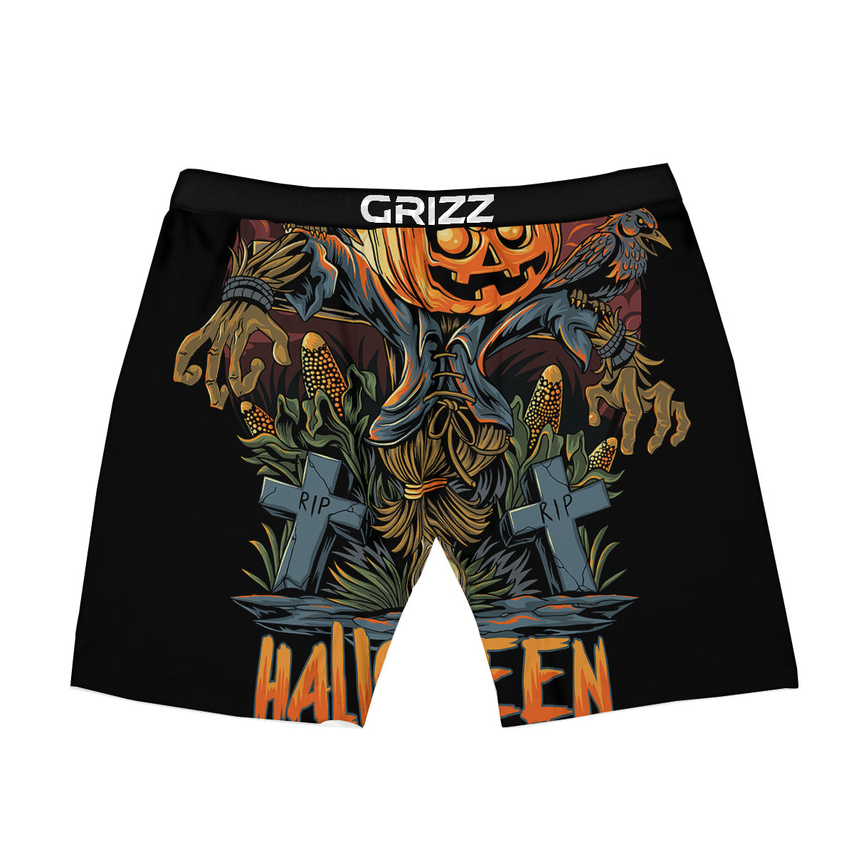 Halloween Scarecrow Print Boxer Briefs-grizzshop