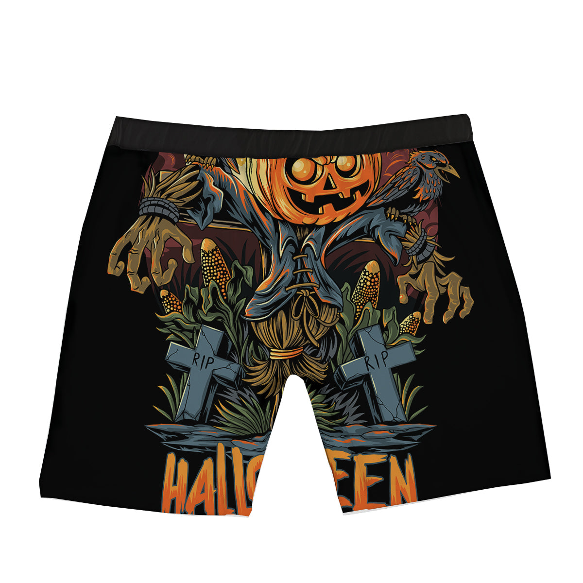 Halloween Scarecrow Print Boxer Briefs-grizzshop