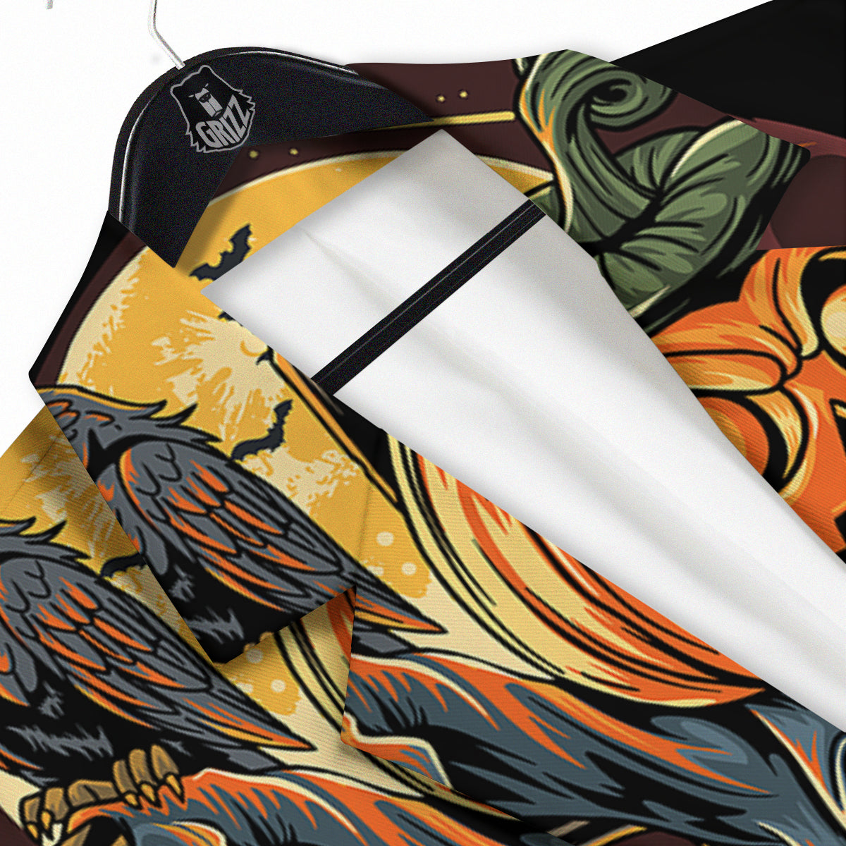 Halloween Scarecrow Print Men's Sport Coat-grizzshop